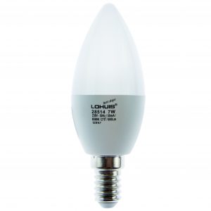 Bec LED ECOLINE LOHUIS, forma lumanare, E14, 7W, 20000 ore, lumina rece