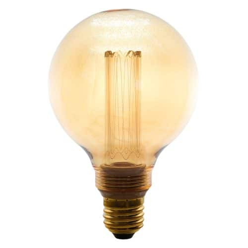 Bec LED decorativ G95 AMBER, 3.5W, dimabil, E27, 120 lm, 1800K