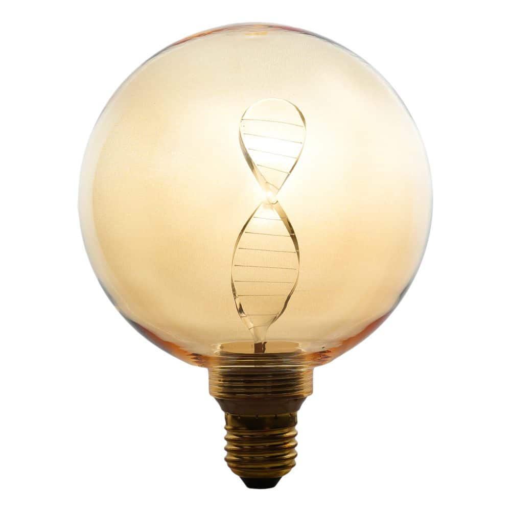 Bec LED decorativ G125 DNA AMBER, 3.5W, dimabil, E27, 130 lm, 1800K