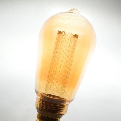 Bec LED decorativ ST64 AMBER, 4W, dimabil, E27, 120 lm, 1800K